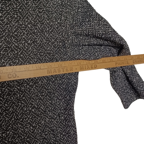 ALEMBIKA Gray Marled Multi Print Midi A-Line Gray Black Cowl Modest Dress 2 XS - Picture 6 of 7